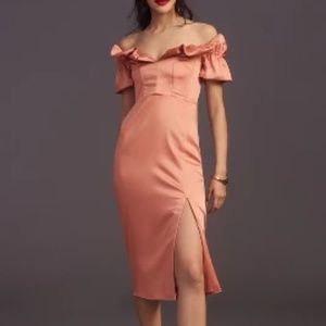 NWT Anthropologie Ruffled Off- The- Shoulder Dress